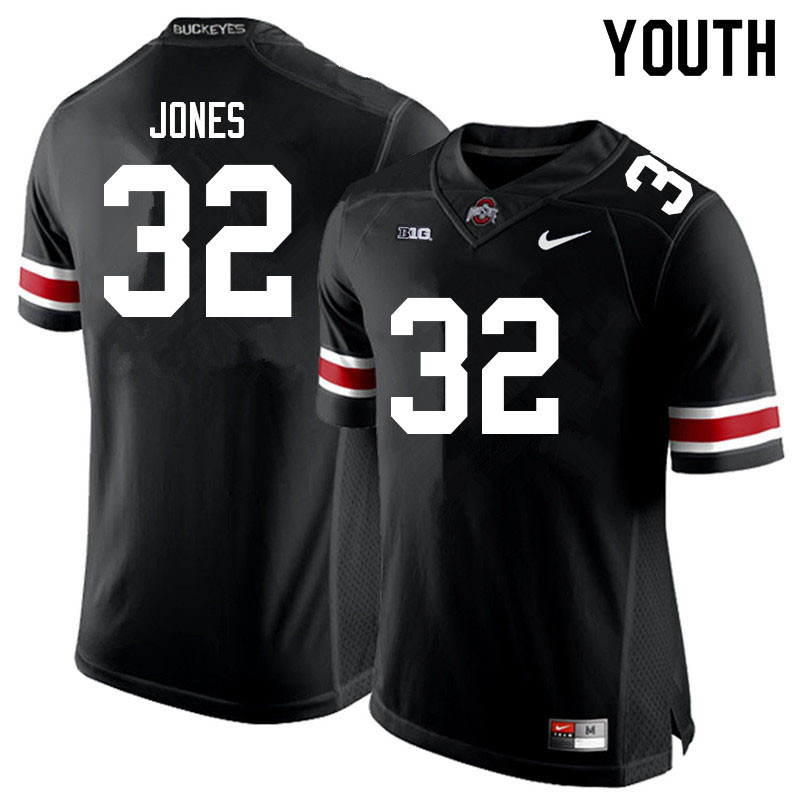 Ohio State Buckeyes Brenten Jones Youth #32 Black Authentic Stitched College Football Jersey